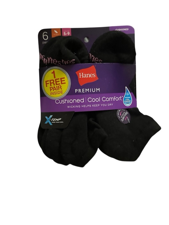 Hanes Accessories - Hanes Black Cushioned Cool Comfort Socks - 6 Pack